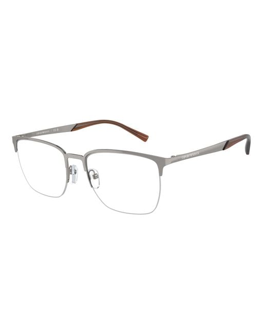 Emporio Armani Black Ea1151 3010 Optical Frames Metal Transparent Pillow Normal for men