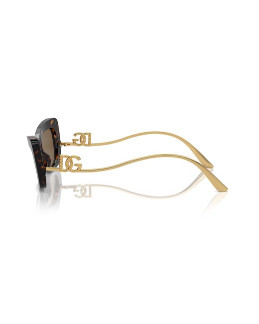 Dolce & Gabbana Black Dg4467B 502/73 Sunglasses Acetate Cat Eye Normal