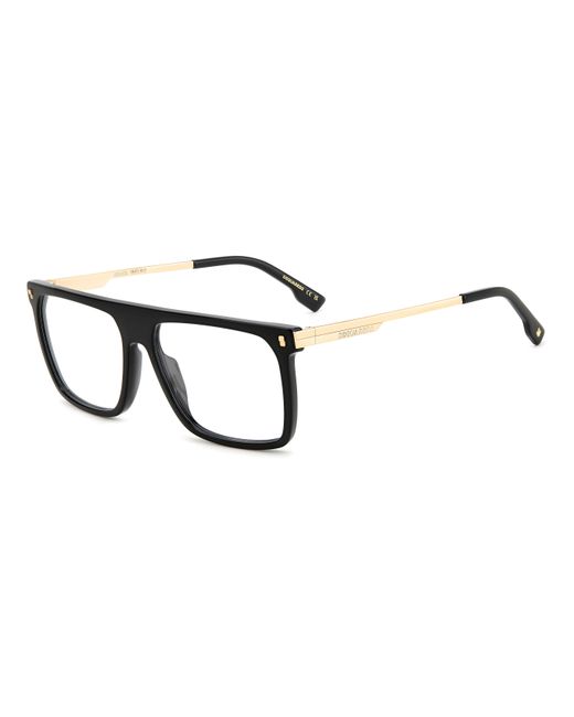 DSquared² Black D2 0122 2M2 Optical Frames Acetate Squared for men