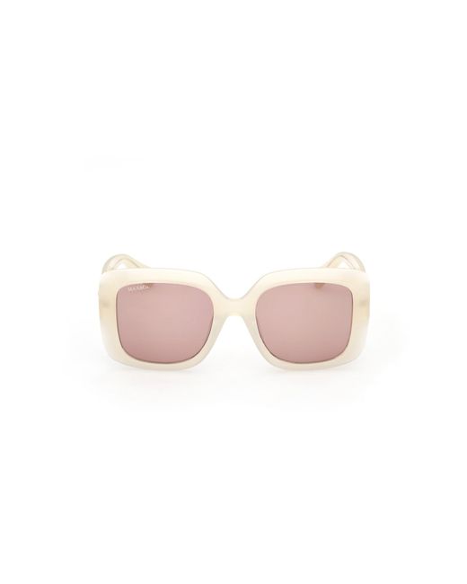 MAX&Co. Black Mo0153 21S Sunglasses Acetate Bordeaux Squared Normal