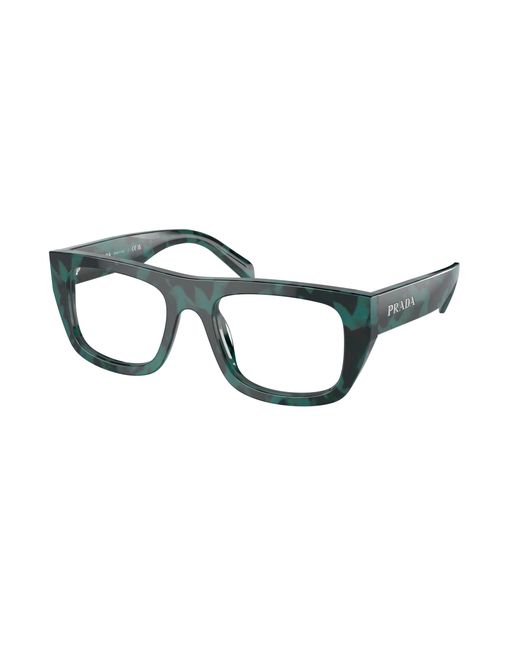 Prada Black Pr A17V 17U1O1 Optical Frames Acetate Transparent Squared Normal