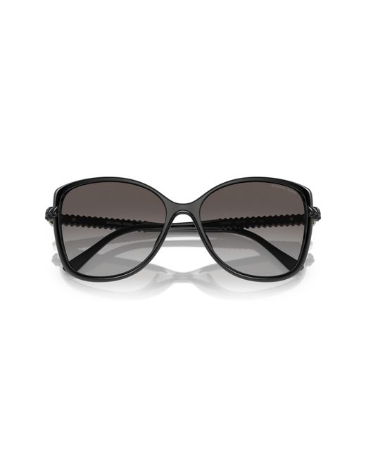 Michael Kors Black Mk2181U Malta 30058G Sunglasses Injected Butterfly Normal Shaded