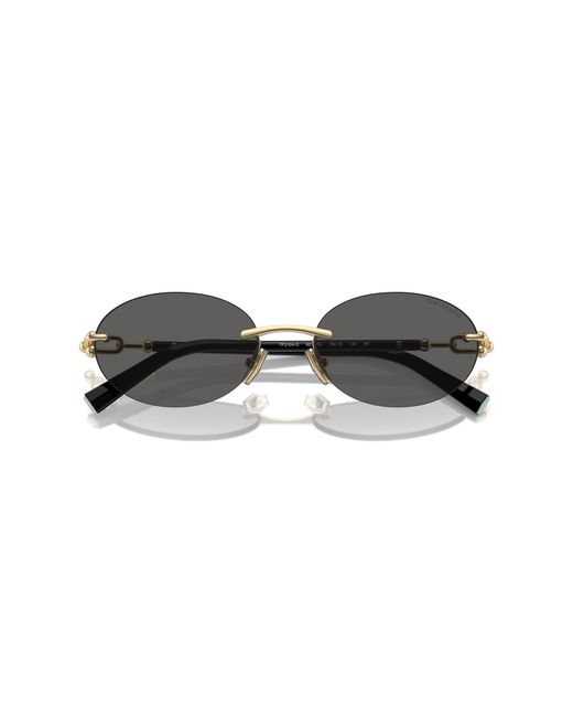 Tiffany & Co Black Tf3104D 6216S4 Sunglasses Metal Round Normal