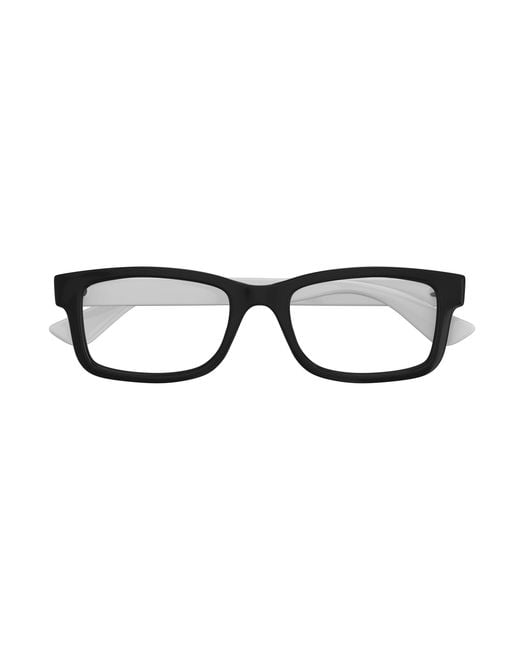 Gucci Black Gg1717O 005 Optical Frames Injected Transparent Squared for men
