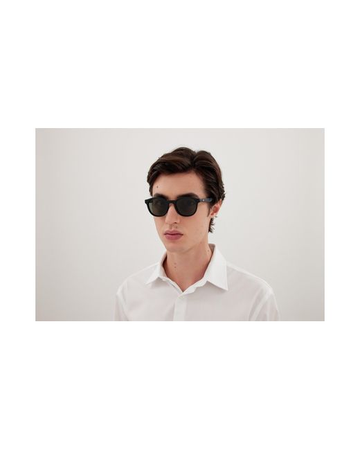 Montblanc Black Mb0398S 002 Sunglasses Injected Round for men