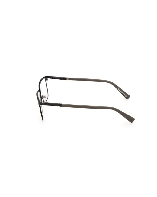 Timberland Black Tb50020 002 Optical Frames Metal Squared Normal for men