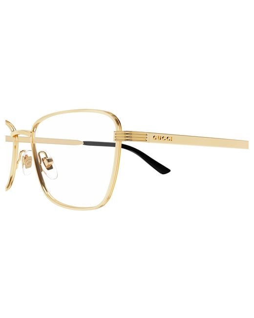 Gucci Black Gg1880O 001 Optical Frames Metal Transparent Cat Eye