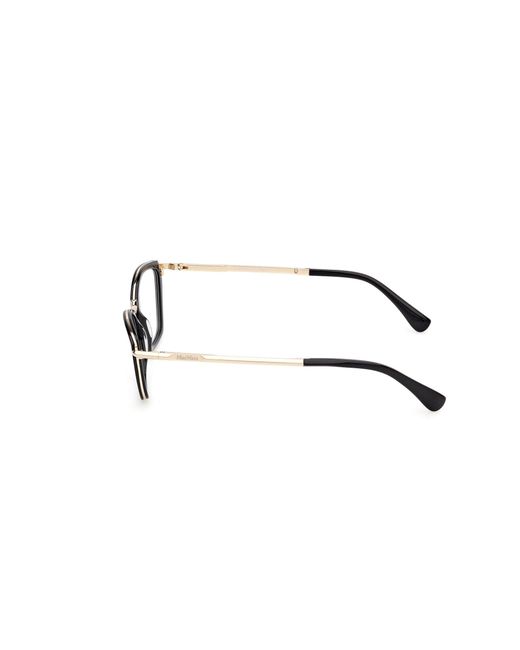 Max Mara Black Mm5152 001 Optical Frames Acetate Round Normal