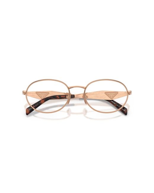 Prada Black Pr D53Vd 24J1O1 Optical Frames Metal Transparent Round Normal