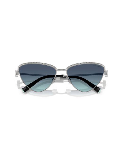 Tiffany & Co Black Tf3107Kb 62139S Sunglasses Metal Geometric Normal Shaded
