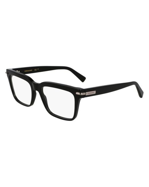 Ferragamo Black Sf3014 001 Optical Frames Acetate Squared Normal for men