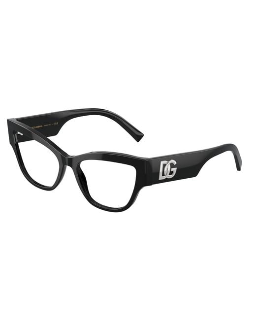 Dolce & Gabbana Black Dg3378 501 Optical Frames Acetate Transparent Cat Eye Normal