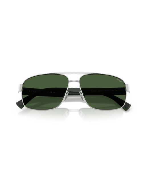 Polo Ralph Lauren Green Ph3165 931671 Sunglasses Metal Pilot Normal for men