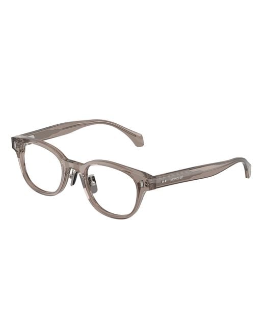 Moncler Black Me2021D 3009 Optical Frames Acetate Transparent Round Normal