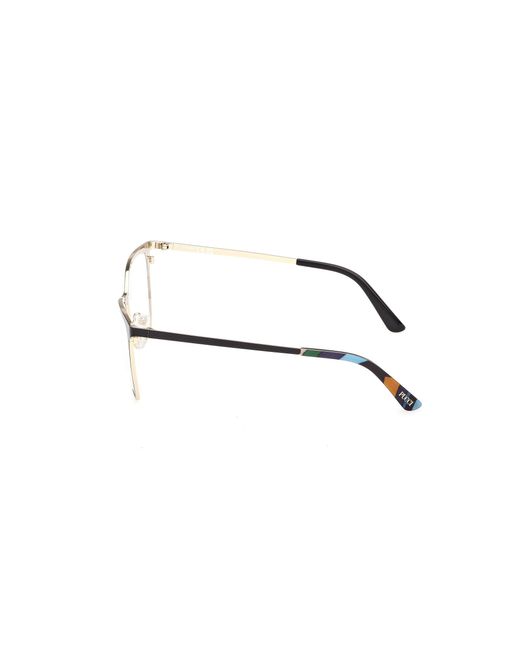 Emilio Pucci Black Ep5281 005 Optical Frames Metal Squared Normal