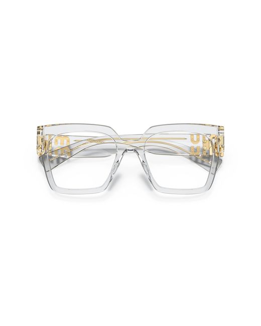 Miu Miu Black Mu 04Uv 2Az1O1 Optical Frames Acetate Squared Normal