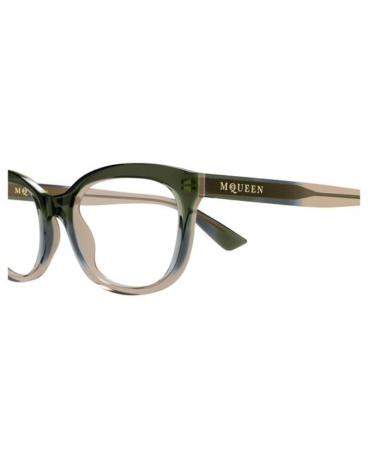 McQueen Black Am0569O 006 Optical Frames Acetate Transparent Cat Eye