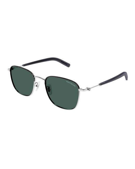 Montblanc Black Mb0392Sa 003 Sunglasses Metal Squared for men