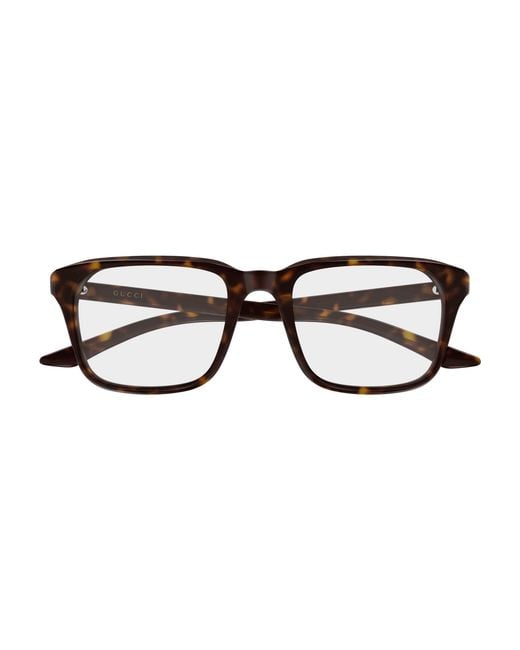 Gucci Black Gg2081O 006 Optical Frames Acetate Transparent Squared for men