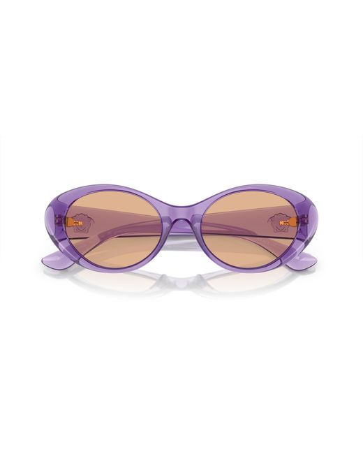 Versace Black Ve4455U 5353/3 Sunglasses Injected Round Normal