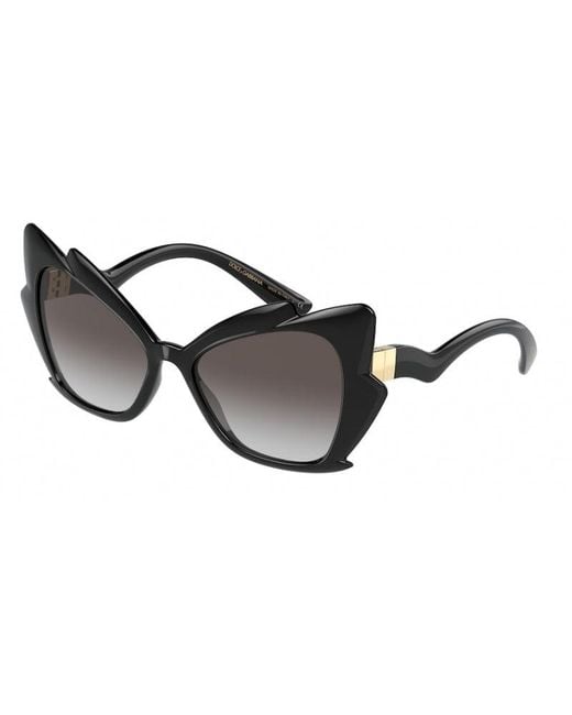 Dolce & Gabbana Black Dg6166 501/8G Sunglasses Plastic/ Cat Eye Normal Nuanced