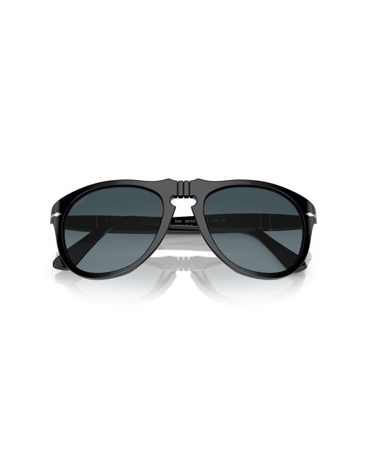 Persol Black Po0649 95/S3 Sunglasses Acetate Pilot Polarized Shaded for men