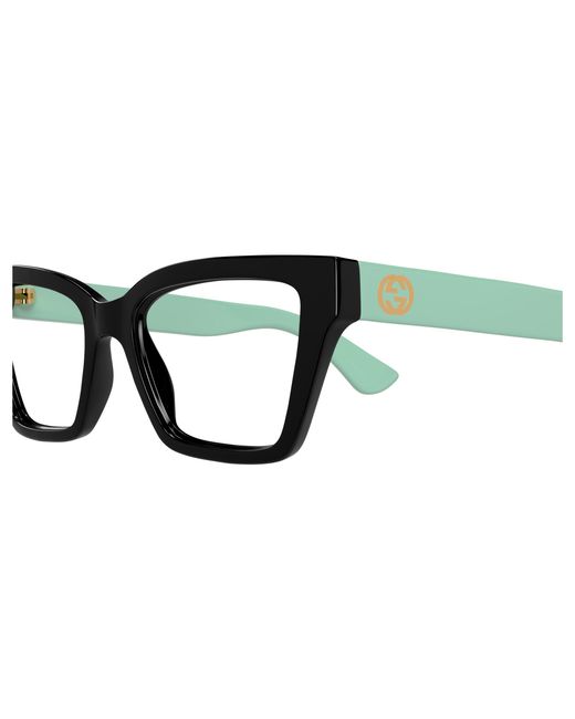 Gucci Black Gg1715O 004 Optical Frames Injected Transparent Cat Eye