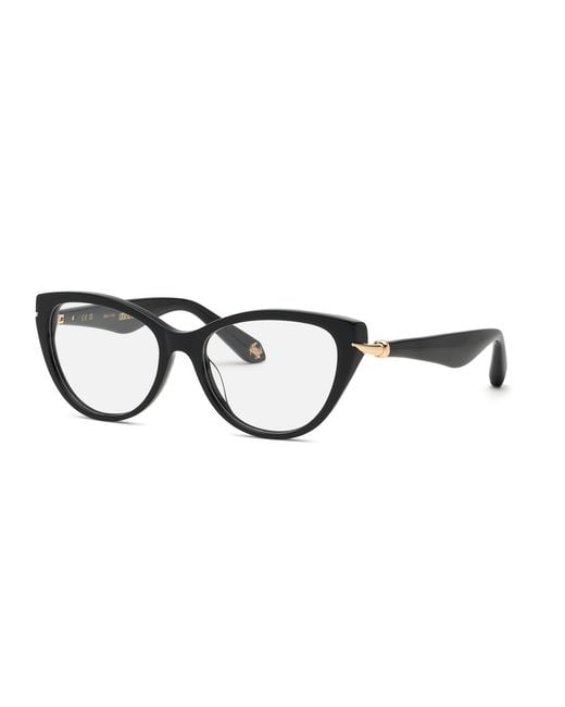 Roberto Cavalli Black Vrc162M 700 Optical Frames Acetate Butterfly