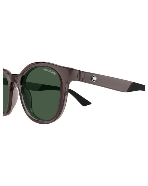 Montblanc Black Mb0398S 003 Sunglasses Injected Round for men