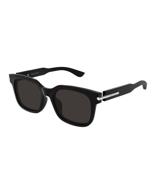 McQueen Black Am0496Sa 001 Sunglasses Acetate Squared