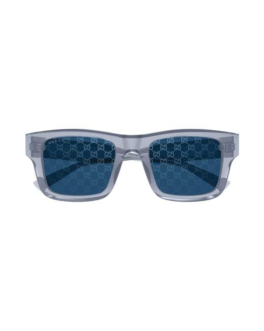 Gucci Black Gg2072Sa 004 Sunglasses Acetate Squared for men