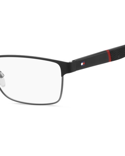 Tommy Hilfiger Black Th 2041 Ti7 Optical Frames Steel Squared for men