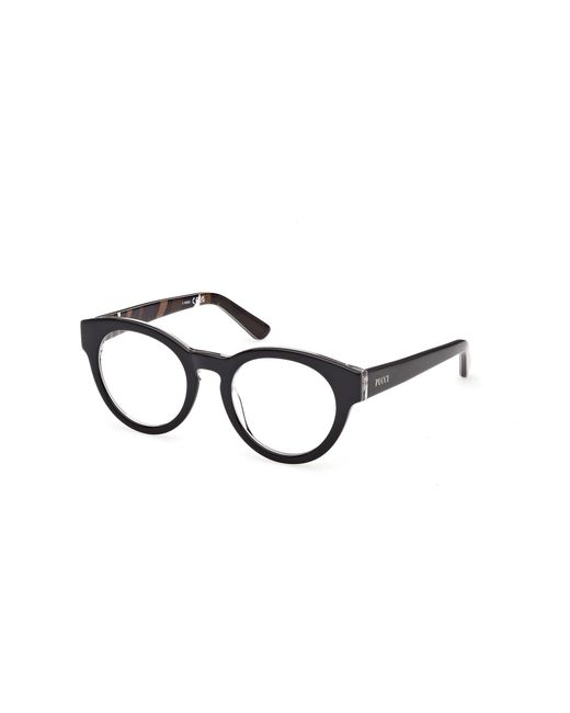 Emilio Pucci Black Ep5282 005 Optical Frames Acetate Round Normal