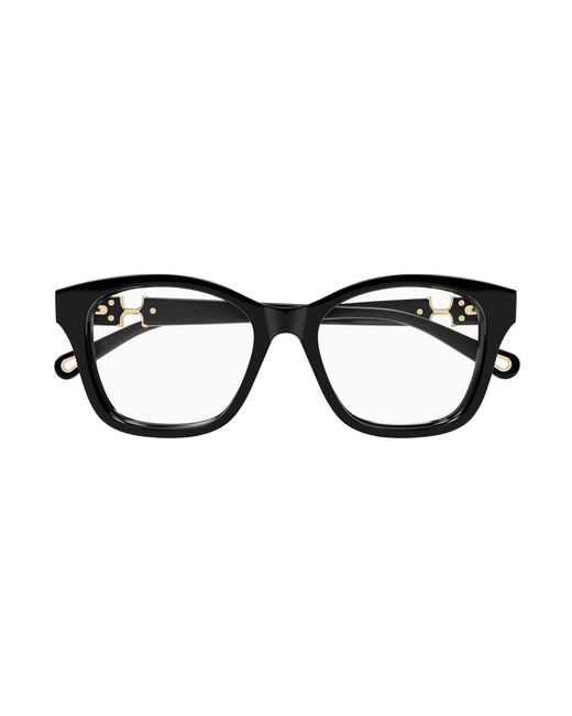 Chloé Black Ch0334O 006 Optical Frames Acetate Transparent Cat Eye