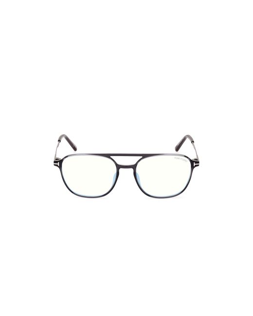 Tom Ford Black Ft5874-B 020 Optical Frames Injected Pilot Normal for men