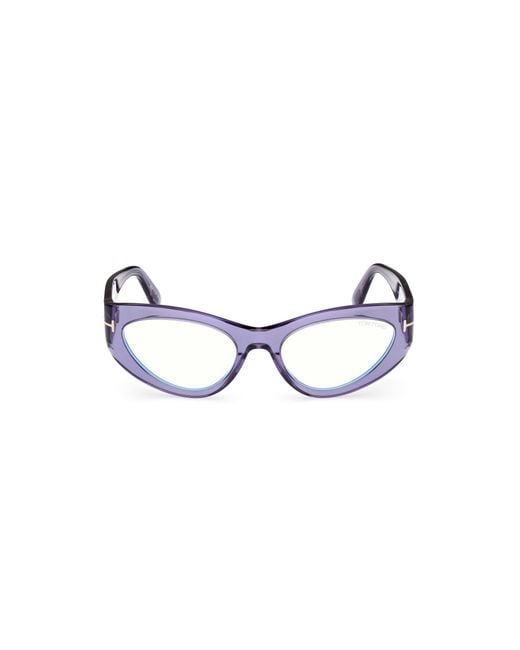 Tom Ford Black Ft6134-B 081 Optical Frames Acetate Cat Eye Normal