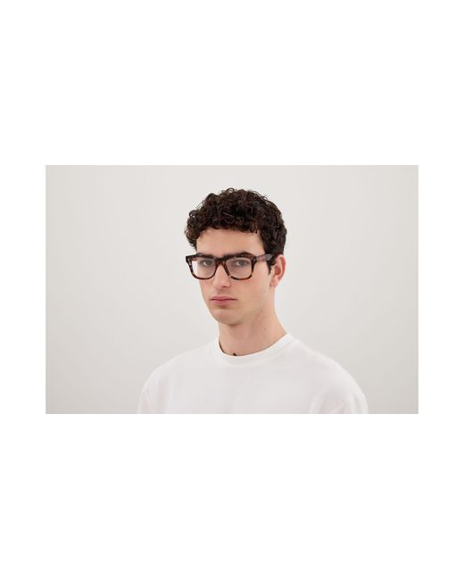 Gucci Black Gg2010O 001 Optical Frames Acetate Transparent Squared for men