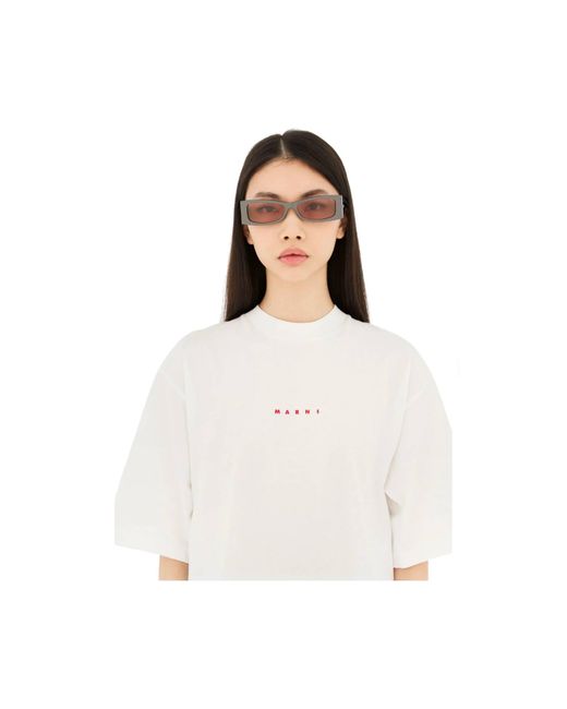 Marni Black Sei Zokoa Solid Sunglasses Acetate Squared