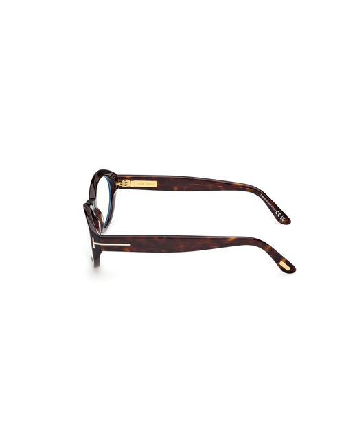 Tom Ford Black Ft6067-B 052 Optical Frames Acetate Round Normal