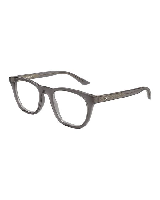 Montblanc Black Mb0422O 009 Optical Frames Acetate Transparent Squared for men