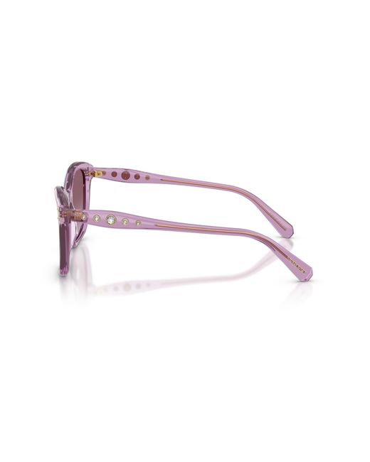 Swarovski Purple Sk6063 10968H Sunglasses Acetate Squared Normal Nuanced