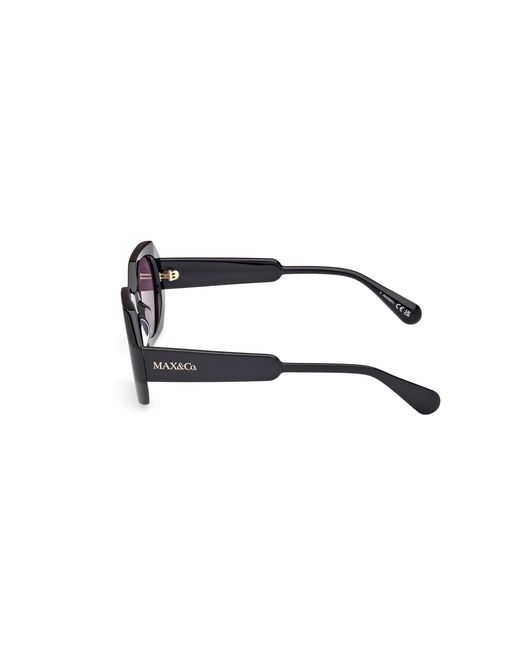MAX&Co. Black Mo0115 01A Sunglasses Acetate Smoke Geometric Normal