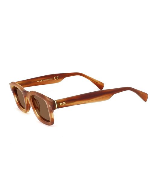 Xlab Black Eubea Sunglasses Acetate Squared Polarized for men
