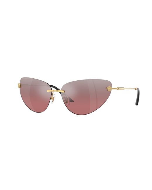 Versace Black Ve2281 10027E Sunglasses Metal Cat Eye Normal Shaded