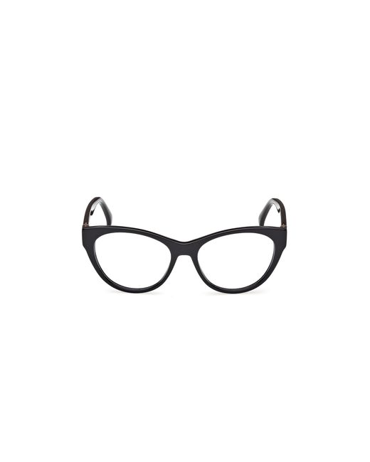 Max Mara Black Mm5205 001 Optical Frames Acetate Round Normal