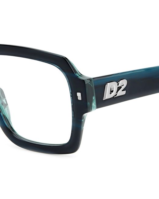 DSquared² Black D2 0148 Zi9 Optical Frames Acetate Squared Normal for men