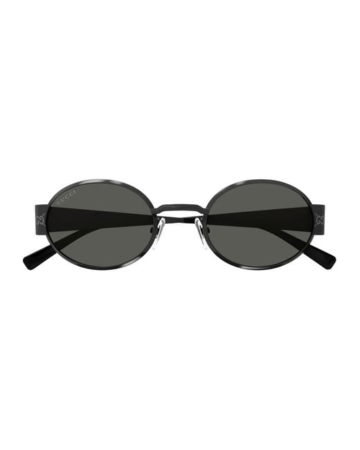 Gucci Black Gg1854S 001 Sunglasses Metal Round for men