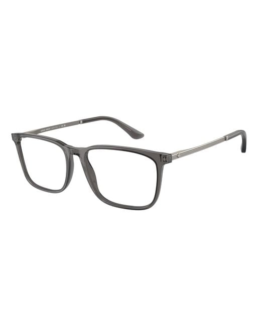 Giorgio Armani Black Ar7249 6036 Optical Frames Acetate Transparent Squared Normal for men
