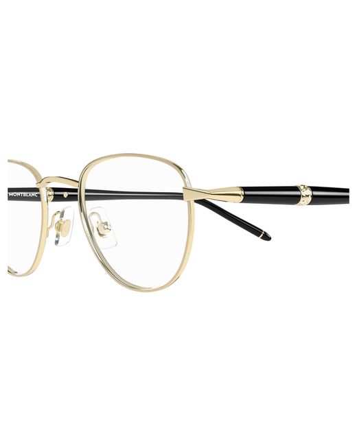 Montblanc Black Mb0486O 003 Optical Frames Metal Transparent Round for men