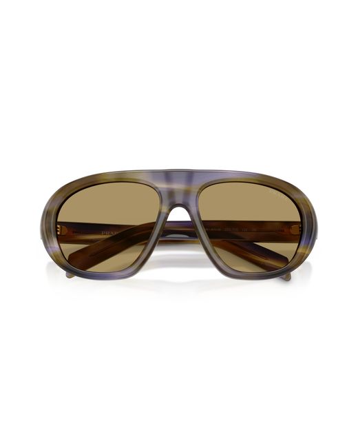 Prada Black Pr C05S 23G70G Sunglasses Acetate Geometric Normal